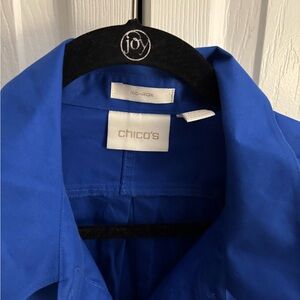 Chico's Vibrant Blue Collared Shirt